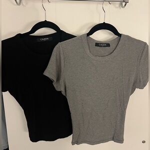 NWOT - CAARA - Soft lounge t-shirt in Black and Gray (L)